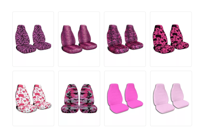 pink camo car seat covers
